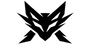 A minimalist black geometric logo featuring a stylized wolf or fox head with sharp angular details, centered on a plain white background with a thin black line underneath.